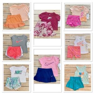 PICK 4 - Nike Kids Vibrant Clothing Set Size 12M Shorts Skorts Matching Sets